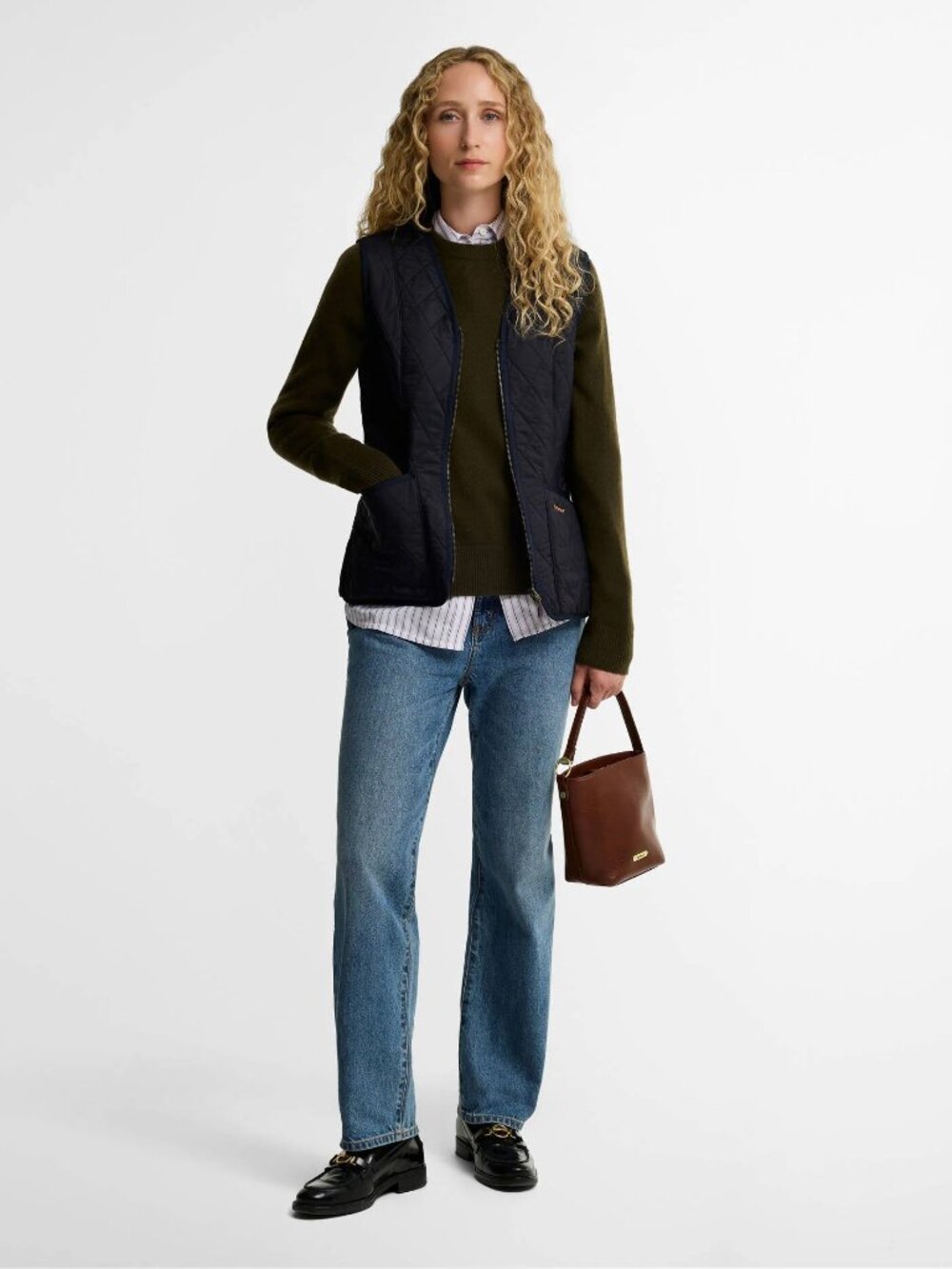 Barbour women's Fleece Betty Liner navy/burgundy size 6 US